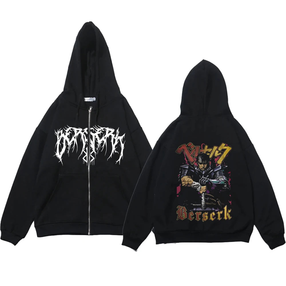 Anime Berserk "Guts" Zip Up Hoodie