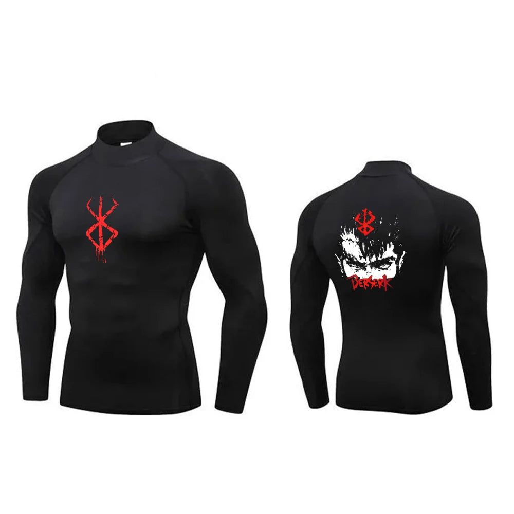 Berserk Turtleneck Graphic Compression Shirt