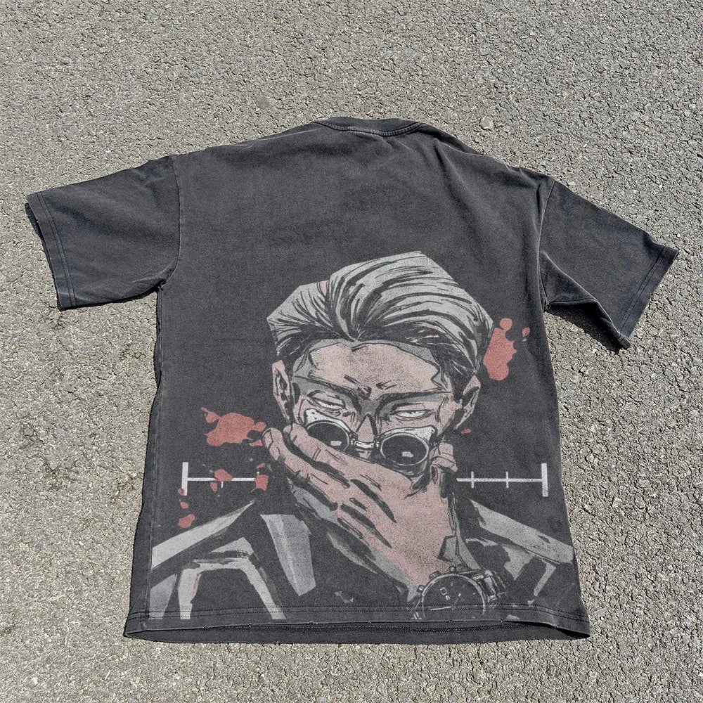 Anime Jujutsu Kaisen "Nanami" Vintage Oversized Washed T-Shirt