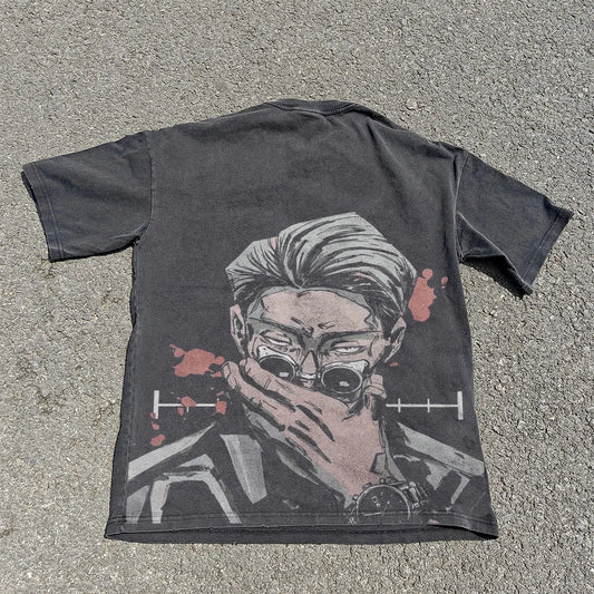 Anime Jujutsu Kaisen "Nanami" Vintage Oversized Washed T-Shirt