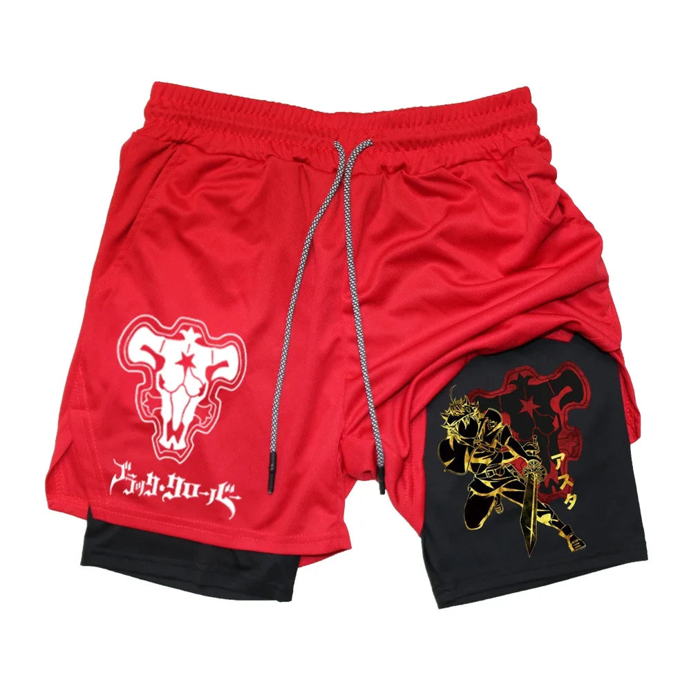 Anime Black Clover Gym Compression Shorts