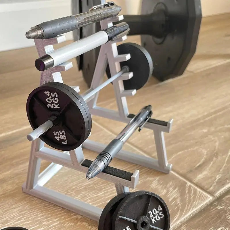 Pencil Holder For Desk Barbell Rack Display Holder
