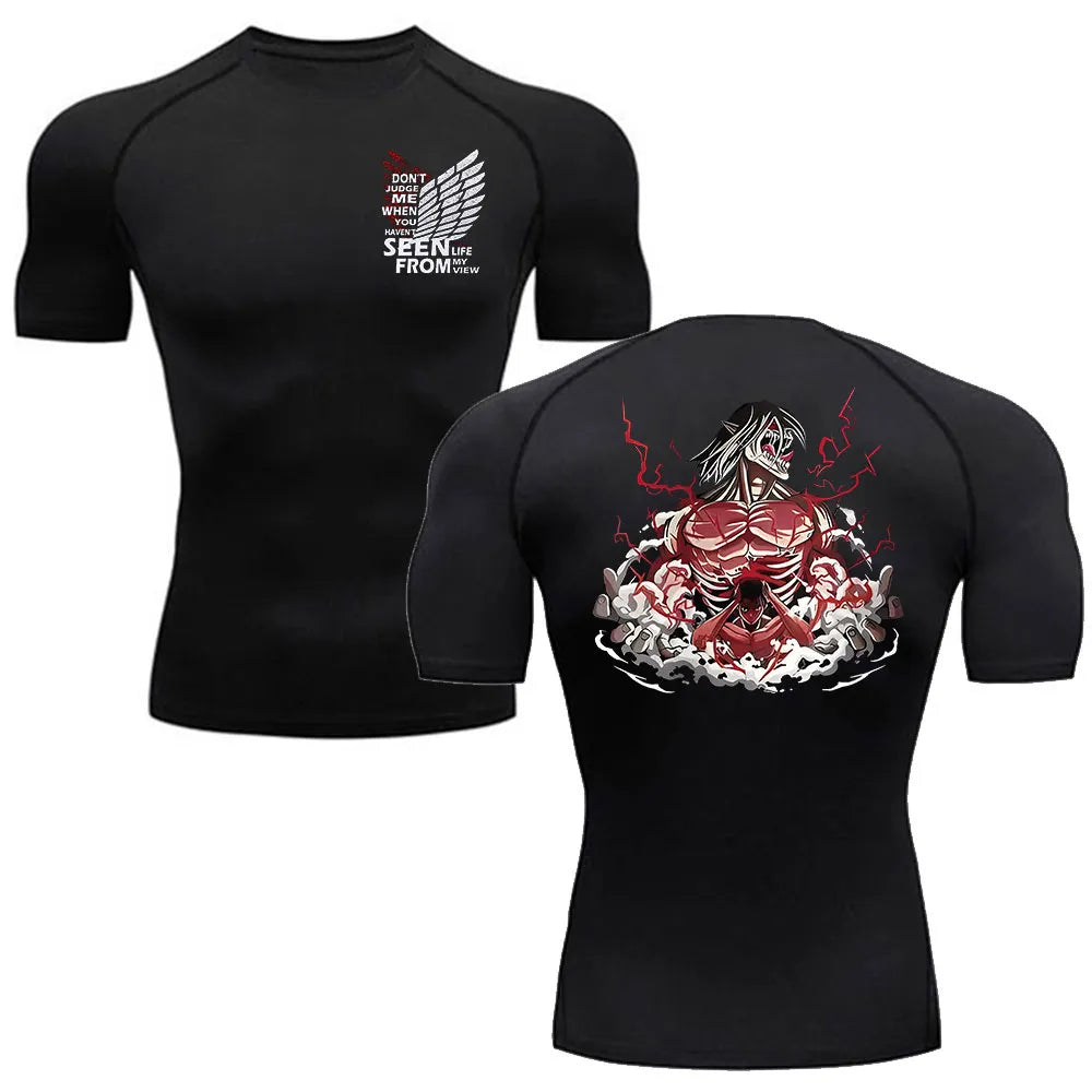 Anime Attack On Titan Compression Shirt