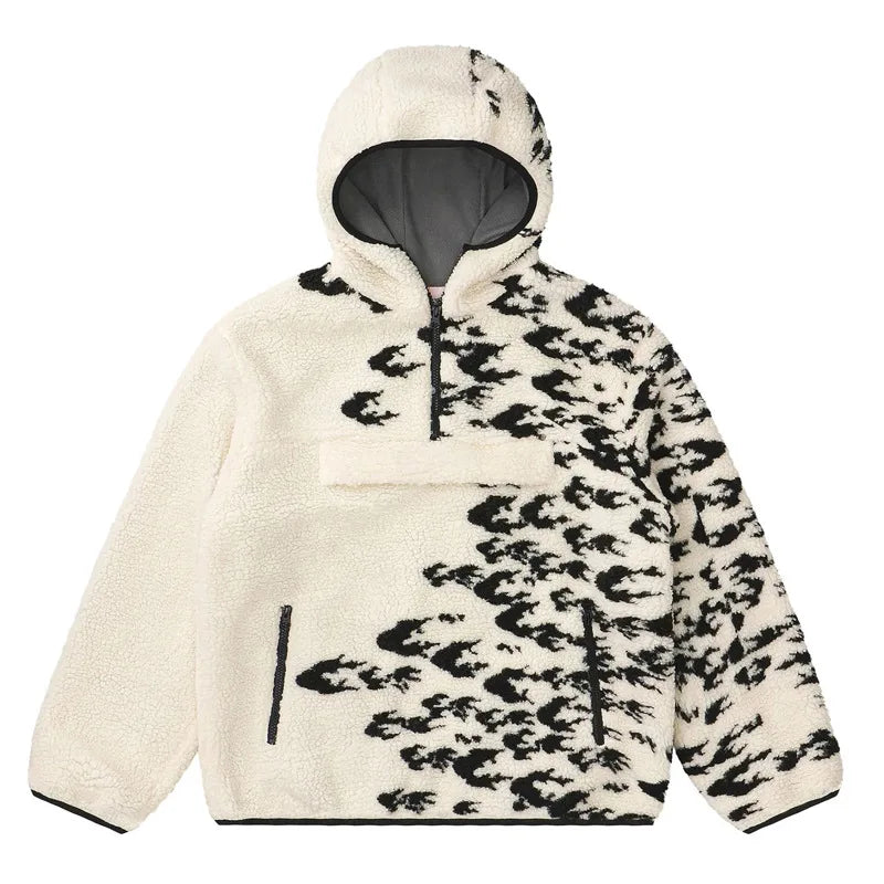 Anime Naruto "Sasuke Uchina: Curse Flames' Reversible Fleece Jacket