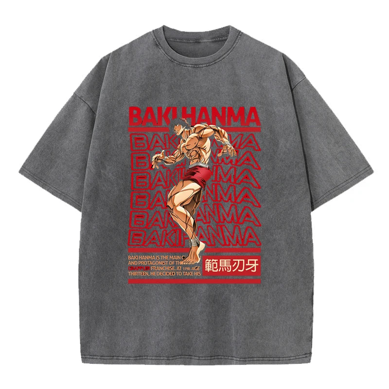Collection of 'Baki Hanma' Washed Vintage T Shirts