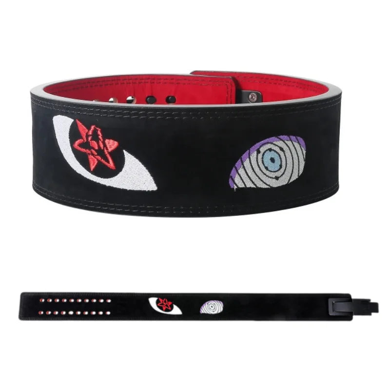 Sasuke 'Rinnegan and Sharingan' Embroidery Weightlifting Lever Belt