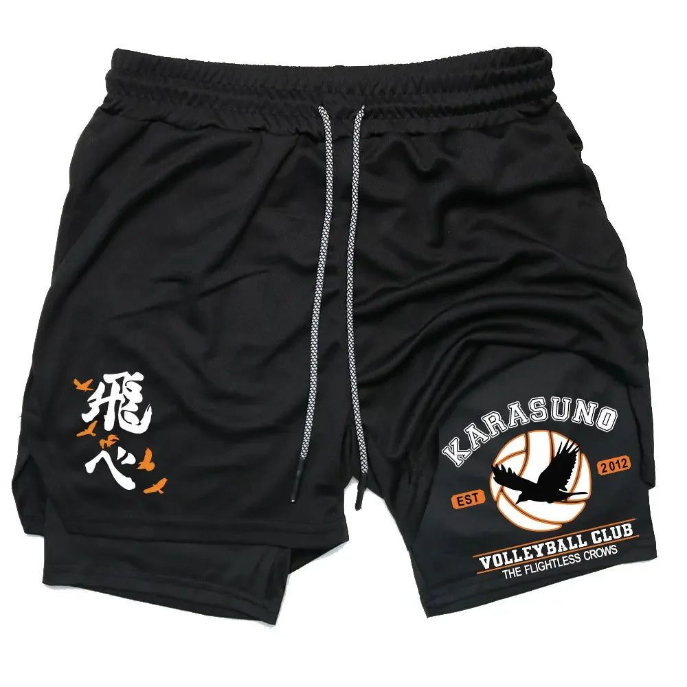 Anime 'Haikyuu' Gym Compression Shorts