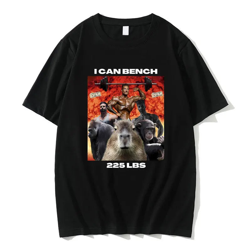 "I Can Bench 225 Pounds" Capybara Meme T-shirt