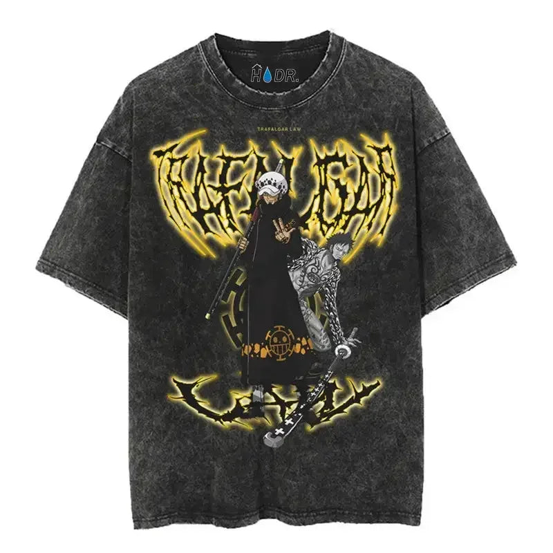Anime "The Big 3" Vintage Oversized T Shirts