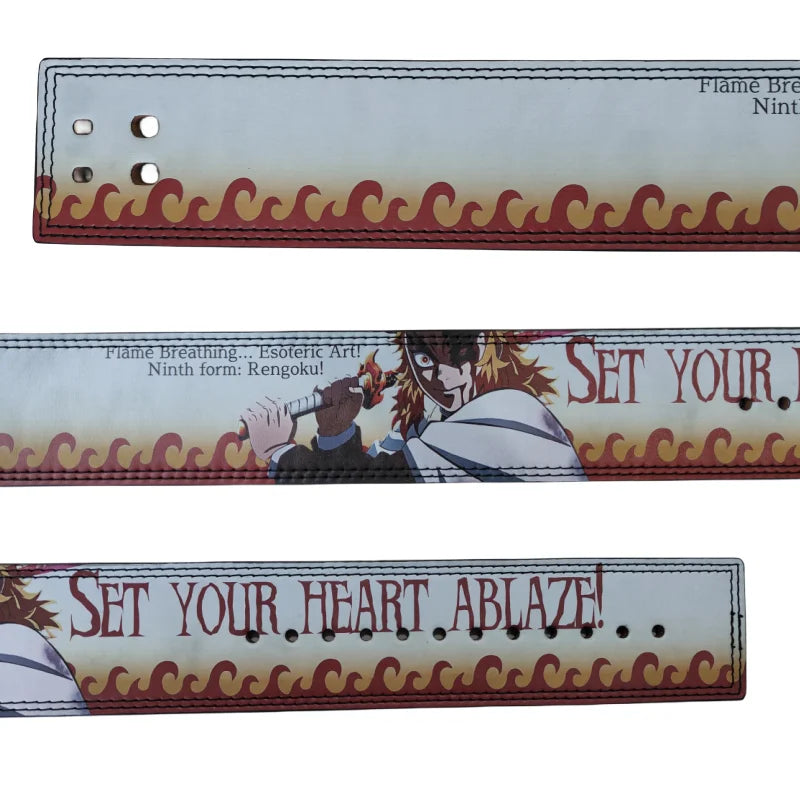 Demon Slayer 'Rengoku' Weightlifting/Powerlifting Lever Belt
