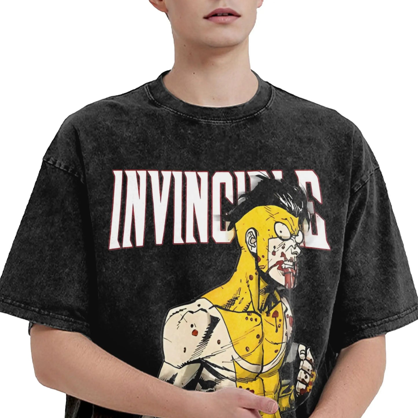 'Invincible' Graphic Washed T-Shirt