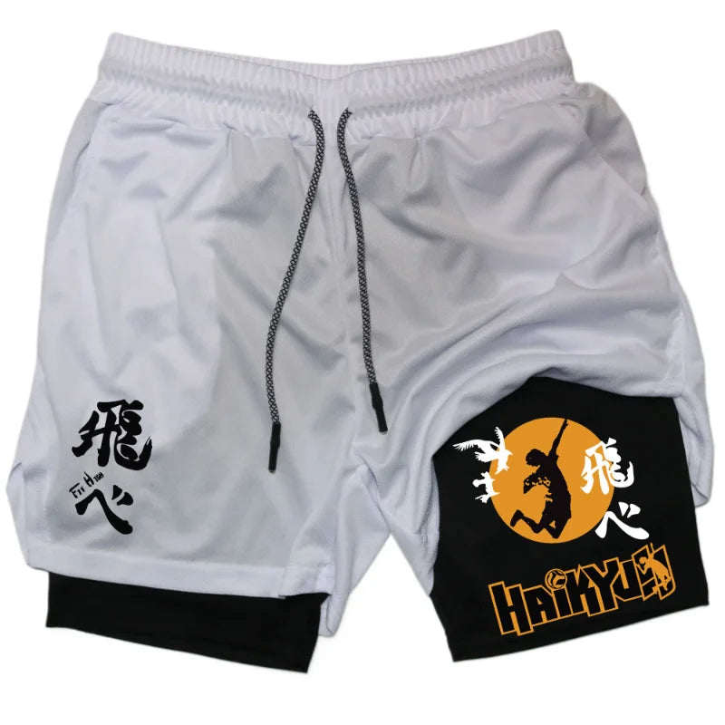 Anime 'Haikyuu' Gym Compression Shorts