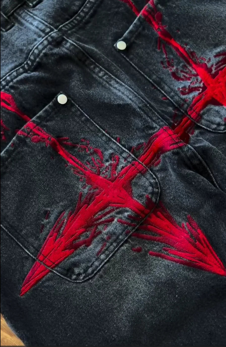 Jujutsu Kaisen "Choso Blood Manipulation" Denim Black Jeans