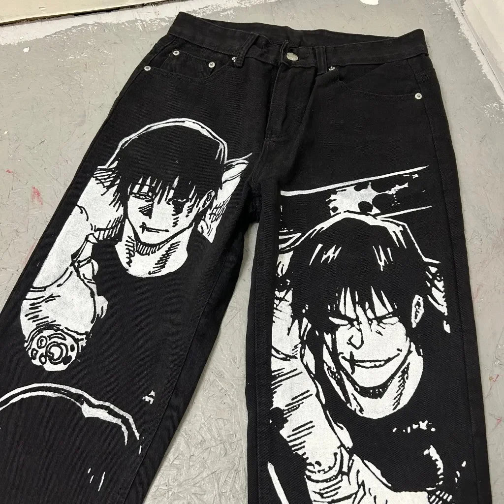 Toji Fushiguro Graphic Printed Jeans
