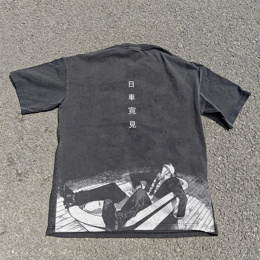Anime Jujutsu Kaisen "Hiromi Higuruma" Vintage Oversized Washed T-Shirt