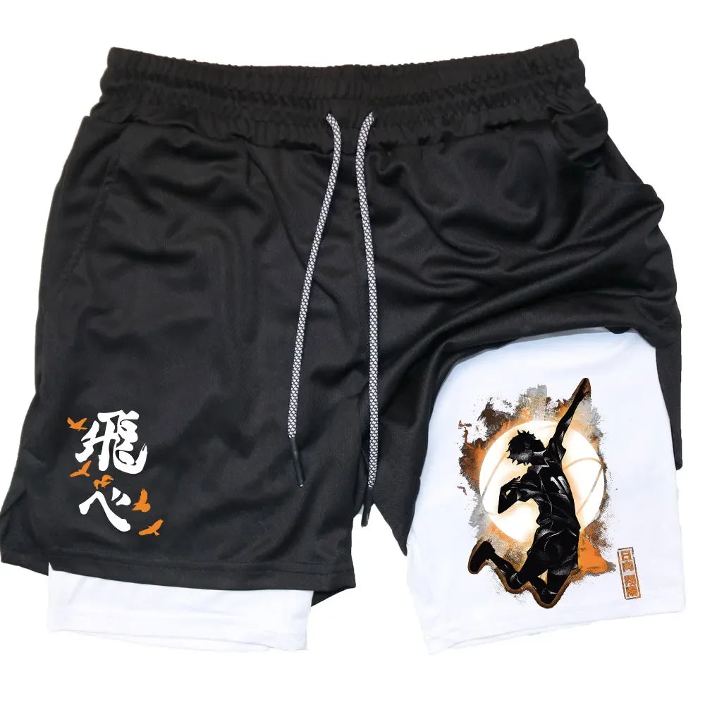 Anime 'Haikyuu' Gym Compression Shorts