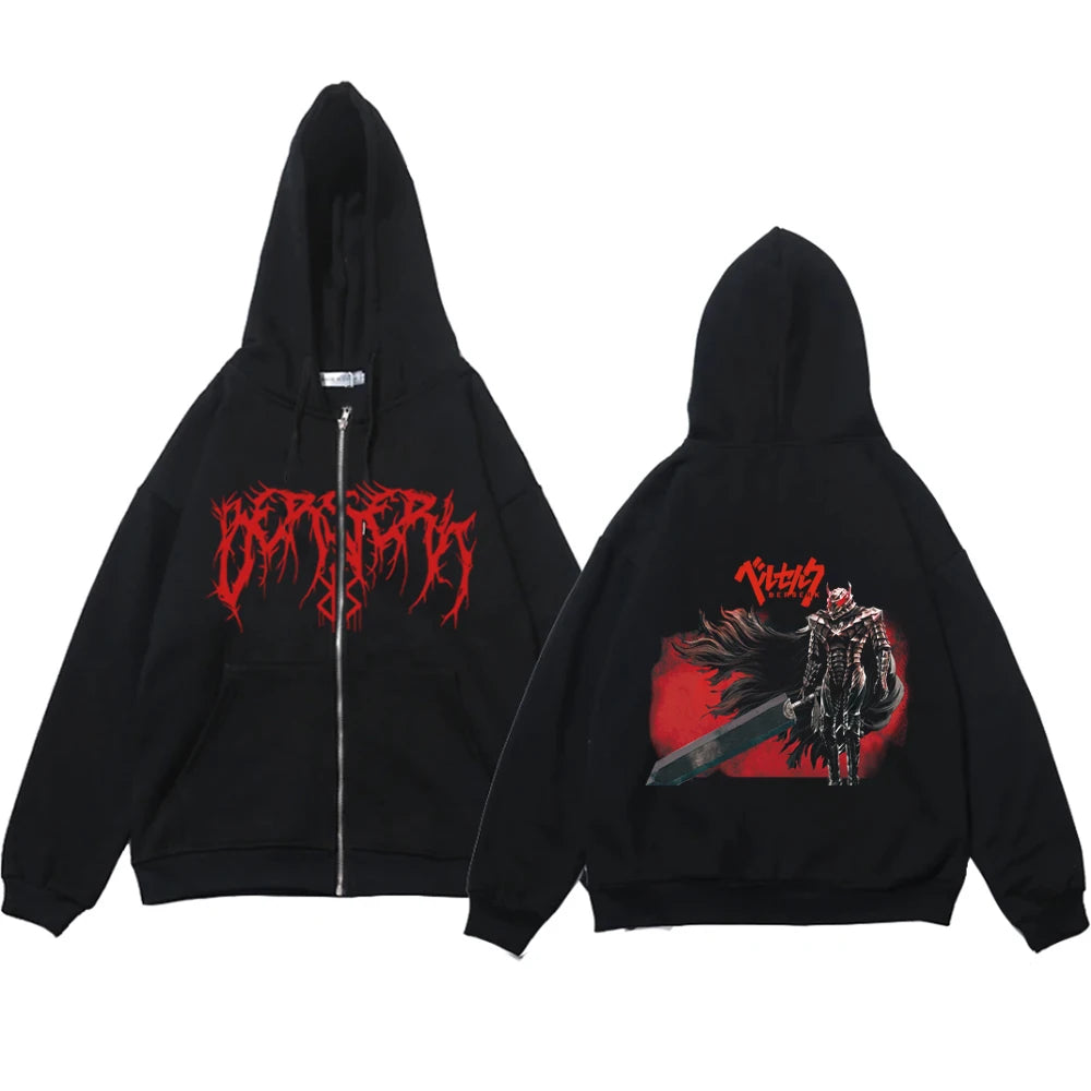 Anime Berserk "Guts" Zip Up Hoodie