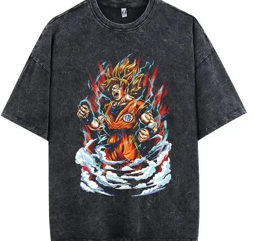 Anime "The Big 3" Vintage Oversized T Shirts