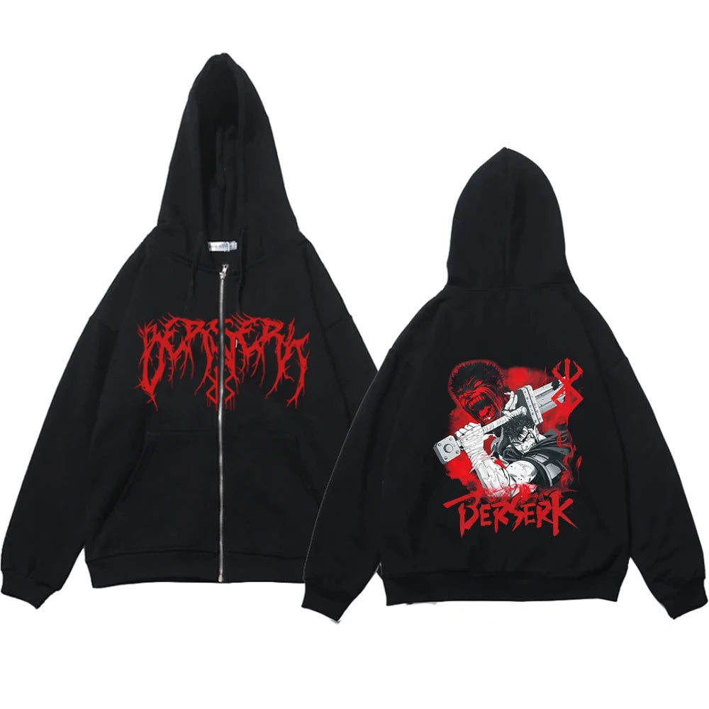 Anime Berserk "Guts" Zip Up Hoodie