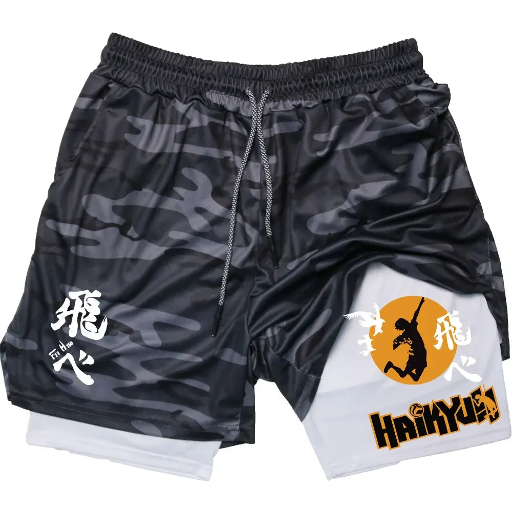 Anime 'Haikyuu' Gym Compression Shorts