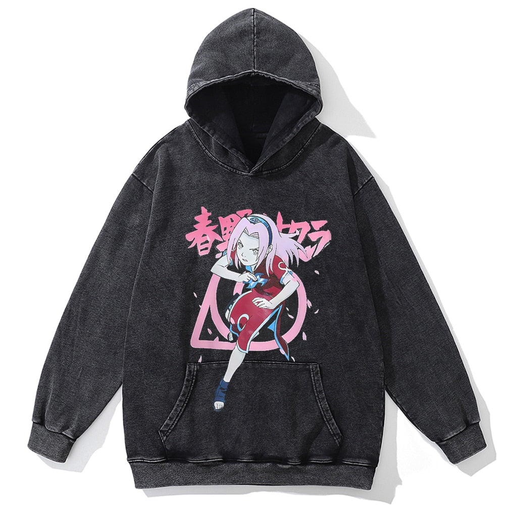 Naruto Anime Vintage Oversized Hoodie