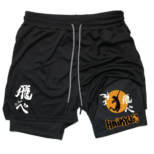 Anime 'Haikyuu' Gym Compression Shorts