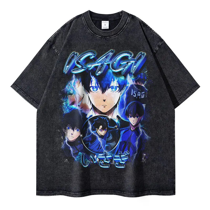 Anime Blue Lock Oversized Vintage T-Shirt