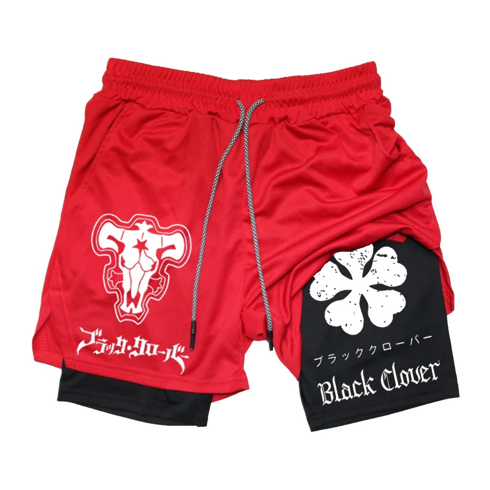 Anime Black Clover Gym Compression Shorts